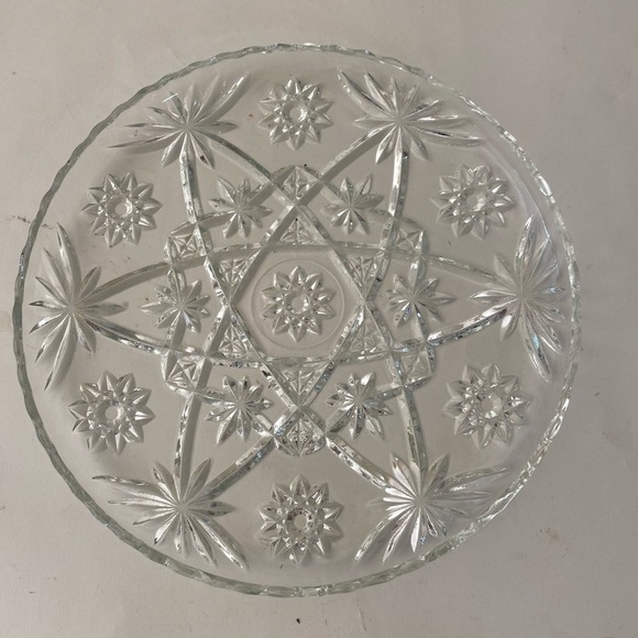 Early American Prescut round platter | Anchor Hocking vintage cake plate | - Picture 2 of 5